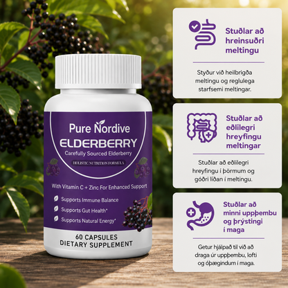 Pure Nordive Elderberry, Zinc & Vitamin C - Gut Support