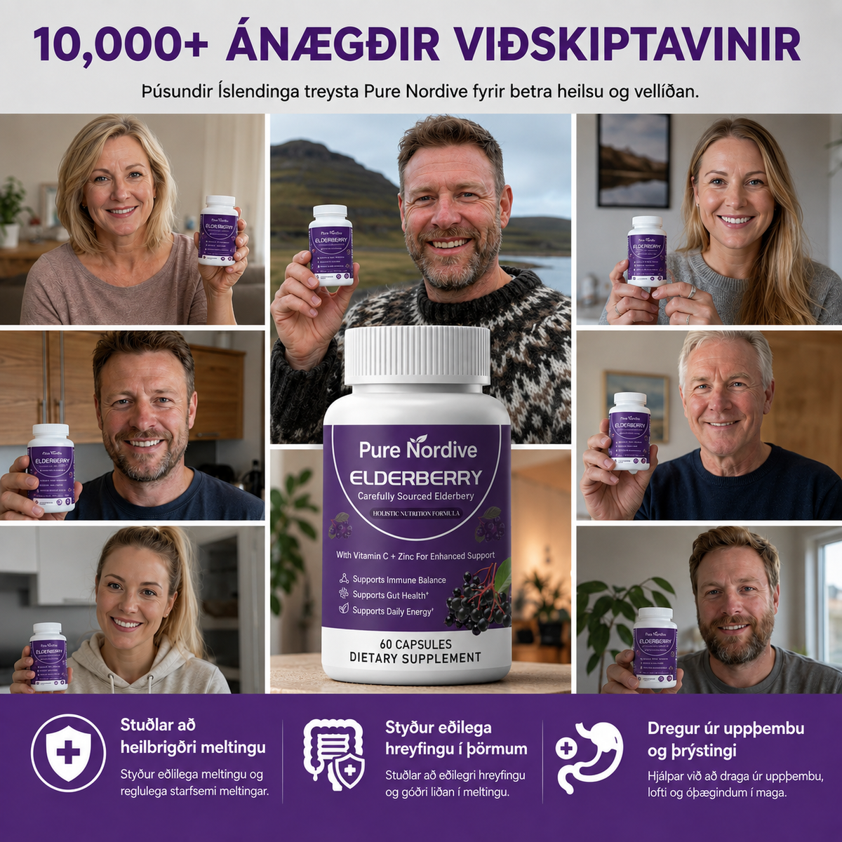 Pure Nordive Elderberry, Zinc & Vitamin C - Gut Support