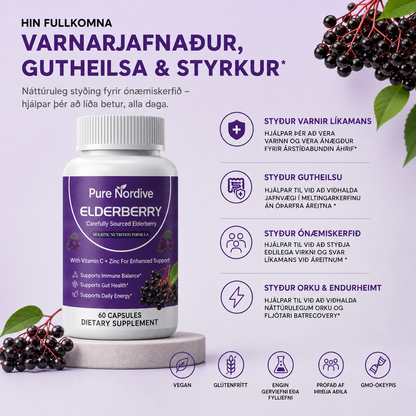 Pure Nordive Elderberry, Zinc & Vitamin C - Gut Support