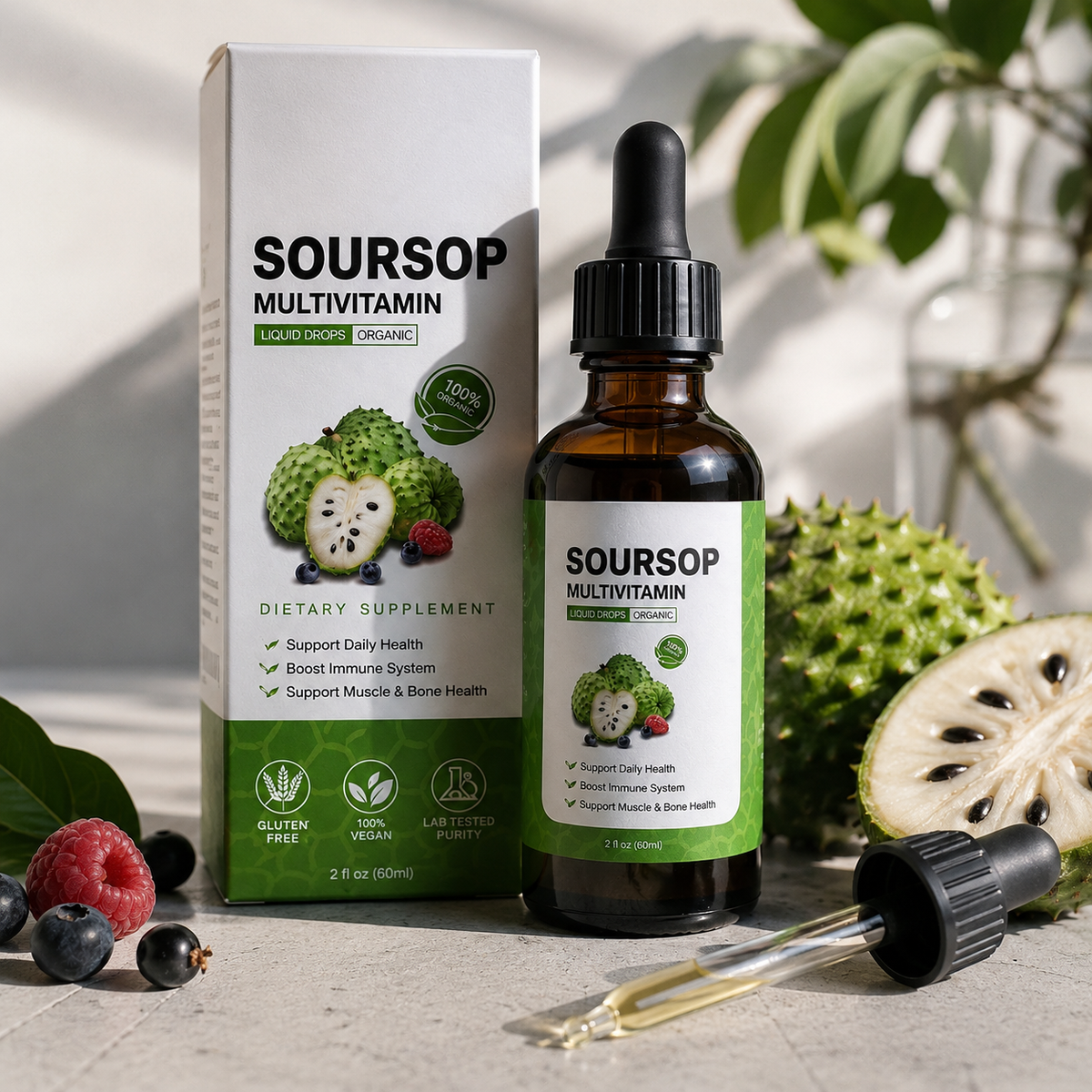 100% pure organic soursop extract