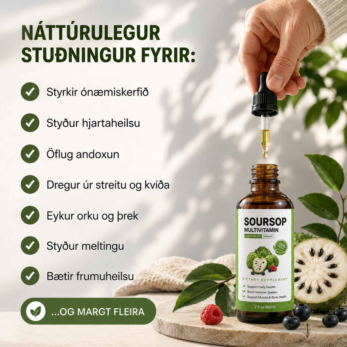 100% pure organic soursop extract
