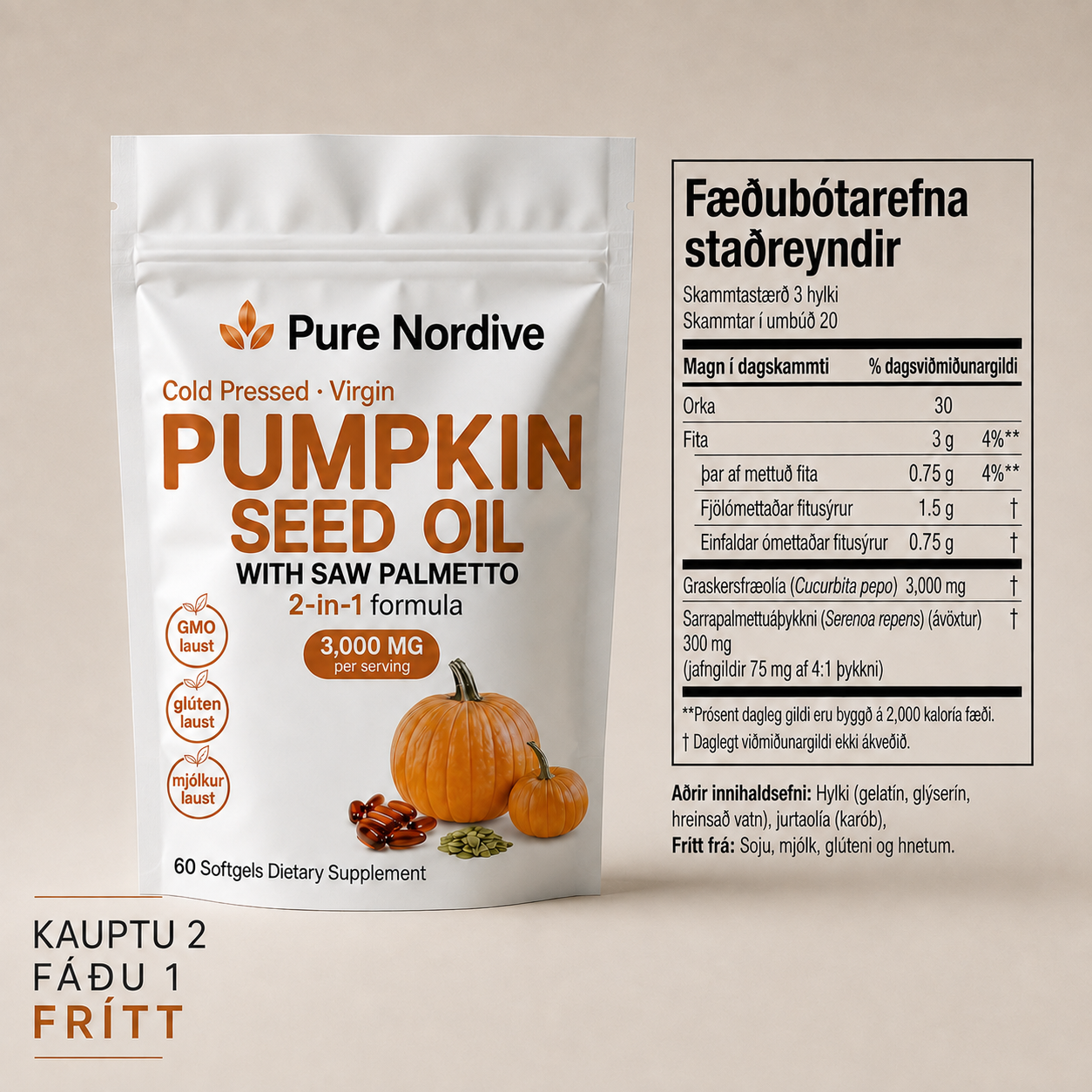Pure Pumpkin Seed Oil Soft Capsules