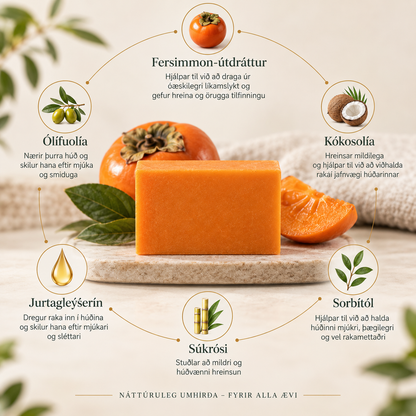 Persimmon sápa - Sérstök sápa fyrir breytta líkamslykt með aldrinum