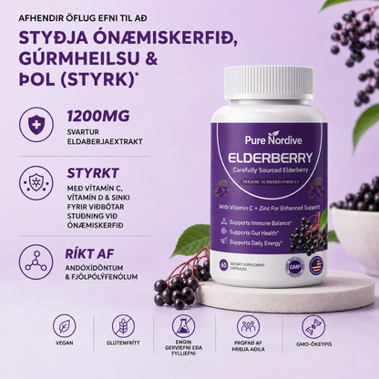 Pure Nordive Elderberry, Zinc & Vitamin C - Gut Support